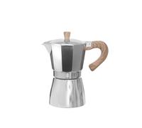 KASANOVA Caffettiera 6 tazze con manico effetto legno grigio Tè e caffè