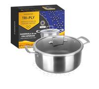 Casseruola 26 cm con coperchio a 3 strati Tri - ply