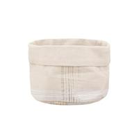 Cesto pane natalizio tartan beige e oro