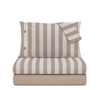 KASANOVA Completo letto matrimoniale in materiale 100% riciclato Eco Dreams, Lenzuolo con angoli matrimoniale, lenzuolo piano e due federe coordinate