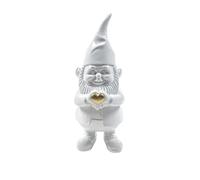 Gnomo con chewing gum soprammobile - bianco 13x11,5x29,5 cm