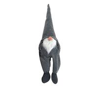 Gnomo natalizio seduto 55 cm, grigio
