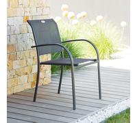 KASANOVA HESPERIDE Sedia con struttura in alluminio, 56x65x88 cm nero