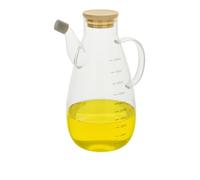KASANOVA Oliera 1 L in Vetro borosilicato e Tappo in bambù
