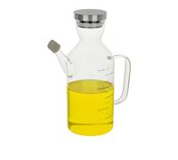 Oliera 500 ml in vetro borosilicato e tappo in acciaio inox
