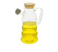KASANOVA Oliera 500 ml in Vetro borosilicato e Tappo in bambù