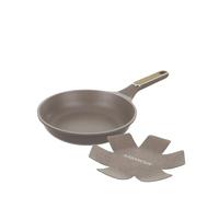 KASANOVA Padella antiaderente Taupe con salvapadella (24 cm)