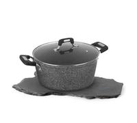 KASANOVA Pentola antiaderente 28 cm con coperchio, per induzione e tutti i piani cottura New Petra Dark