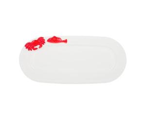 KASANOVA Piatto da portata ovale 33 cm ceramica granchio Sea