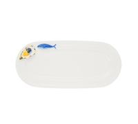 KASANOVA Piatto da portata ovale 33 cm ceramica ostrica Sea
