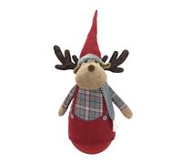 KASANOVA Renna natalizia fermaporta 90 cm, con cappello rosso rosso