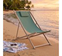 KASANOVA Sedia sdraio pieghevole e reclinabile verde