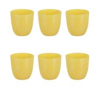 Servizio 6 bicchieri giallo opaco in vetro giallo