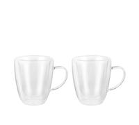 KASANOVA Set 2 mug 260 ml in vetro borosilicato trasparente Tavola,Tè e caffè