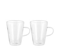 KASANOVA Set 2 mug 300 ml in vetro borosilicato trasparente Tavola,Tè e caffè