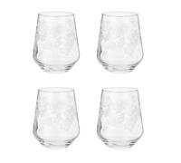 KASANOVA Set 4 bicchieri acqua Romance con decoro