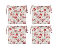 KASANOVA Set 4 cuscini sedia palline Natale 39x39 cm multicolore