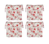KASANOVA Set 4 cuscini sedia palline Natale 39x39 cm multicolore