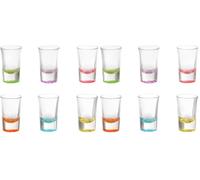 KASANOVA Set Bicchieri per liquore Pasabahce, 6 Pezzi in Vetro Multicolore (Confezione da 2)