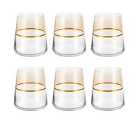 Set 6 bicchieri acqua 420 ml beige e oro Spectrum