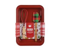 KASANOVA Set natalizio teglia rossa con spatola e frusta