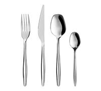 KASANOVA set posate 6 persone, set posate 24 pezzi acciaio inox con forchetta, coltello, cucchiaino e cucchiaio (Gamma)