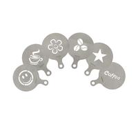 KASANOVA Set stencil con 6 decori in acciaio, da 10 cm grigio Tavola