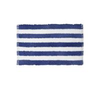 KASANOVA Tappeto bagno ciniglia 50x80 cm righe blu bianco