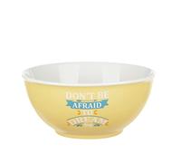 KASANOVA Tazza bolo Scritta 800 ml in Porcellana Giallo Opaco Giallo