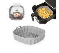 KASANOVA Teglia 22x22 cm silicone per friggitrice ad aria grigia