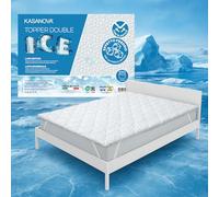 KASANOVA Topper Matrimoniale Fibra Ice Effetto rinfrescante