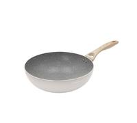 Wok 28 cm taupe scritta Cooking Therapy
