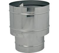 FUMAIOLO COMIGNOLO A CAPPELLO BASE TONDA IN ACCIAIO ASPIRATORE PER CANNA FUMARIA