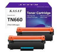KASAT Cartuccia toner di ricambio compatibile con Brother TN660 TN-660 TN630 TN-630 per stampanti Brother HL-L2300D HL-L2320D HL-L2380DW HL-L2340DW MFC-L2700DW MFC-2740DW DCP-L2540DW (confezione da 2)