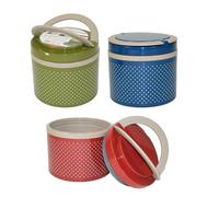 kasaviva 1 Pezzo Portapranzo Termico Premium Pois Tondo 1 Litro 3 Colori