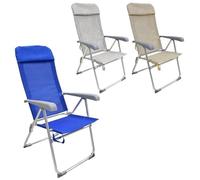 kasaviva 1 Pezzo Spiaggina Relax in Alluminio e Tessuto Texitilene 8 Posizioni 3 Colori