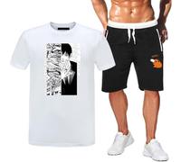 KASBCVYU Chains-AW Man Uomo Pigiami Set, Pigiama Comodo e Fresco, Set di Pigiami per Pigiami da Notte(White1,L)