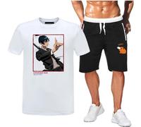 KASBCVYU Chains-AW Man Uomo Pigiami Set, Pigiama Comodo e Fresco, Set di Pigiami per Pigiami da Notte(White6,XXL)