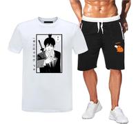 KASBCVYU Chains-AW Man Uomo Pigiami Set, Pigiama Comodo e Fresco, Set di Pigiami per Pigiami da Notte(White11,S)