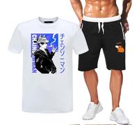 KASBCVYU Chains-AW Man Uomo Pigiami Set, Pigiama Comodo e Fresco, Set di Pigiami per Pigiami da Notte(White2,L)