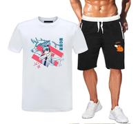 KASBCVYU Chains-AW Man Uomo Pigiami Set, Pigiama Comodo e Fresco, Set di Pigiami per Pigiami da Notte(White7,XXL)