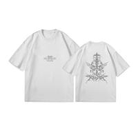 KASENFASHION Dominate Shirt 2025 - Elegante K-Pop T-Shirt per Stray-K Fans, Unisex HarajukuStyle, Bianco-a-DP, M