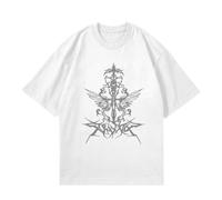 KASENFASHION Dominate Shirt 2025 - Elegante K-Pop T-Shirt per Stray-K Fans, Unisex HarajukuStyle, bianco-B, S
