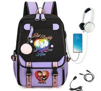 KASENFASHION Heated Rivalry Zaino Scuola Ragazzi con Pompon Backpack Grande Capacità Scomparto PC 15,6 Pollici Leggero e Impermeabile