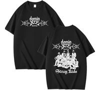 KASENFASHION K-Pop Stray-K - Maglietta unisex con stampa, perfetta per fan, tempo libero e festival, Nero , L