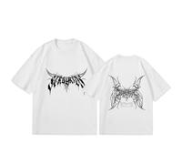 KASENFASHION Maglietta alla moda Stray-K Dominate - K-Pop alla moda per i fan, unisex, a maniche corte con stampa accattivante, bianco-B, L