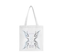 KASENFASHION Stray-K - Elegante borsa in tela SKZ per fan, shopping bag & idea regalo per gli amanti del K-pop, nero-a, 40*34CM