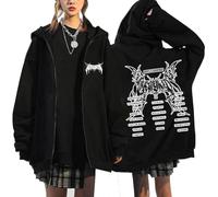 KASENFASHION Stray-K SKZOO Y2K Felpa con cappuccio - Felpa con cappuccio con cerniera dolce BangChan Lee Know Changbin Hyunjin Han Felix Seungmin I.N Harajuku Streetwear Unisex, Nero3., M