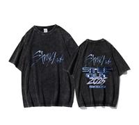 KASENFASHION Stray Kids Maglietta unisex - Loeres K-Pop Fan Shirt in stile Harajuku, in cotone, a maniche corte, nero-a, S