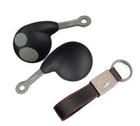 KASER Cover Guscio Chiave Scocca Telecomando 2 Tasti compatibile per Honda Cobra Alarm con Portachiavi in Pelle